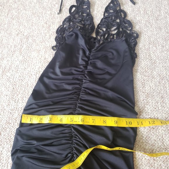 Black tight sexy slip dress - Picture 3 of 8